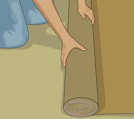 Täck alla ytor med plast eller täckpapper