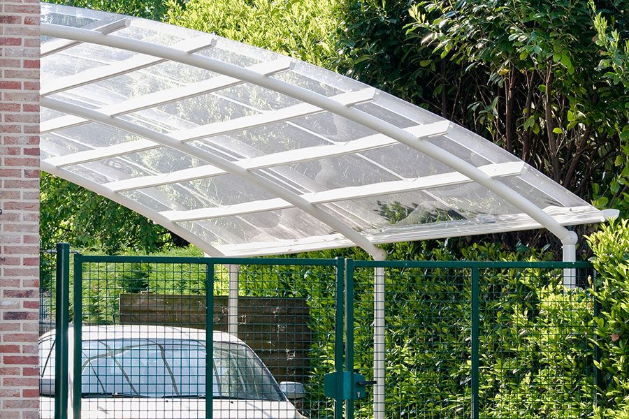 Plexiglas som tak på carport